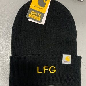 Carhartt Black Beanie with Yellow Embroidery